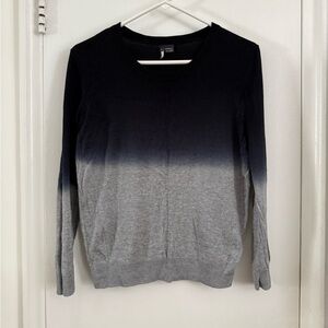 Sparkle & fade navy and grey ombré sweater in medium